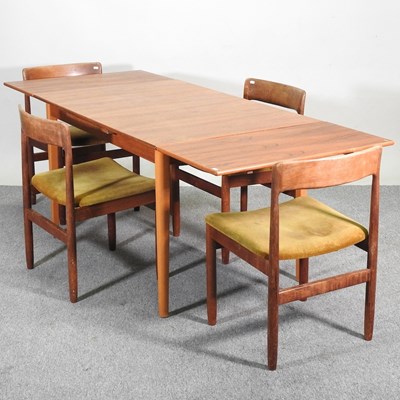 Lot 495 - A 1960's teak G Plan style dining suite,...