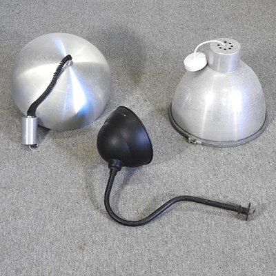 Lot 388 - An industrial style metal light, 42cm diameter,...