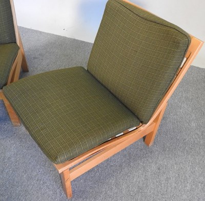 Lot 40 - A pair of 1970's lounge chairs, with loose...