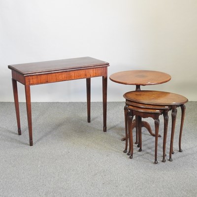 Lot 538 - A George III mahogany folding card table