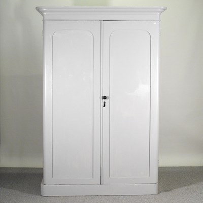 Lot 178 - A Victorian and later grey painted pine double...