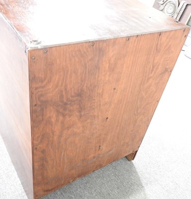 Lot 167 - A mid 20th century hardwood filing chest,...