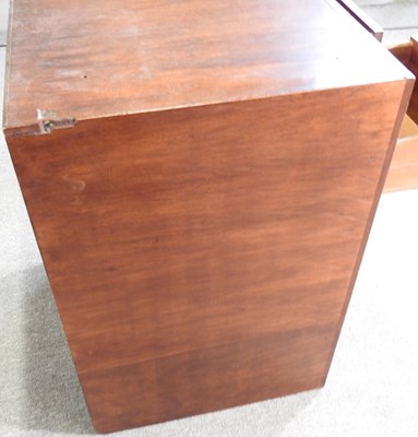 Lot 167 - A mid 20th century hardwood filing chest,...