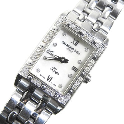 Lot 551 - A Raymond Weil ladies steel cased wristwatch,...