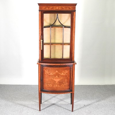 Lot 277 - An Edwardian mahogany and inlaid bow front...