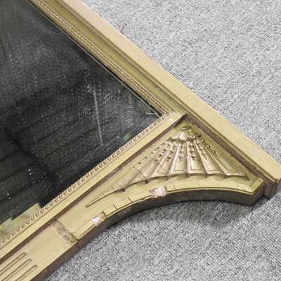 Lot 177 - A Victorian gilt over mantel mirror, with...