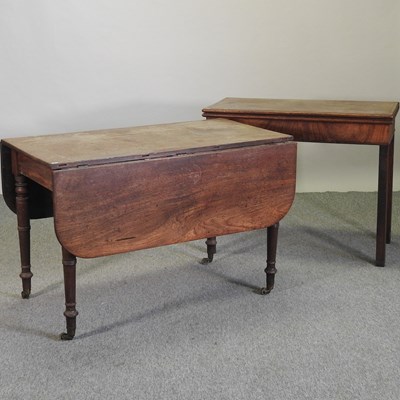 Lot 546 - A George III mahogany folding card table