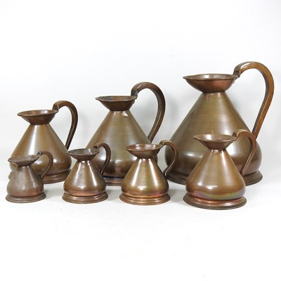 Lot 31 - A set of early 20th century graduated copper...