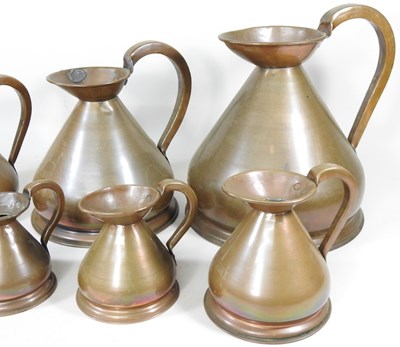 Lot 31 - A set of early 20th century graduated copper...