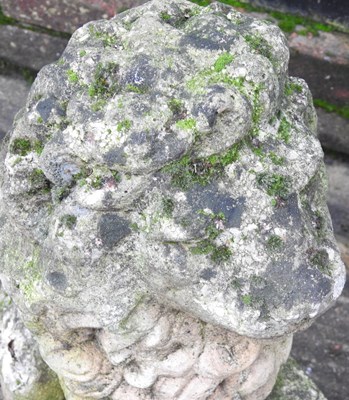 Lot 4 - A pair of reconstituted stone garden statues...