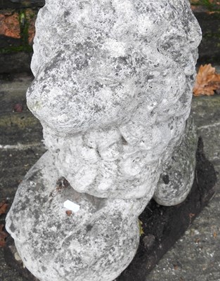 Lot 4 - A pair of reconstituted stone garden statues...