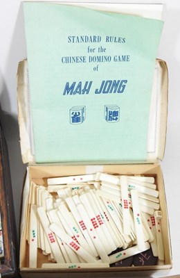 Lot 49 - A mid 20th century Mah Jong set, with bone...
