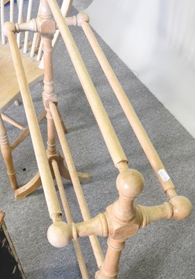 Lot 430 - A Victorian towel airer, together with a large...