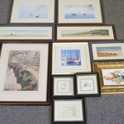 Lot 547 - P Basham, contemporary, beach scene, signed...