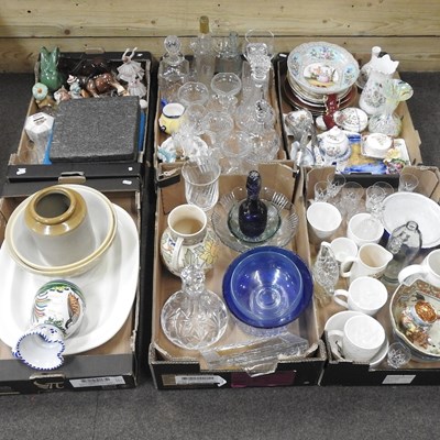 Lot 218 - Six boxes of china and glass
