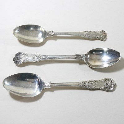 Lot 115 - A pair of Victorian silver Kings pattern...