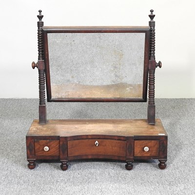 Lot 192 - A George III mahogany swing frame toiletry...