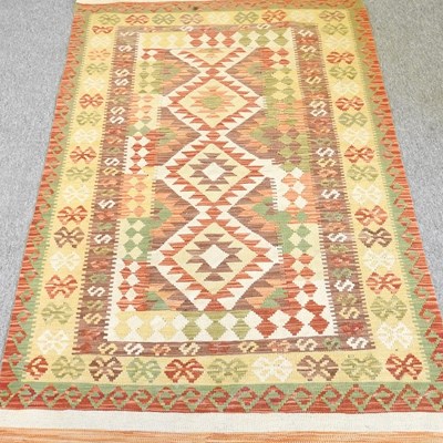 Lot 322 - A kelim rug, 194 x 122cm, with all over...