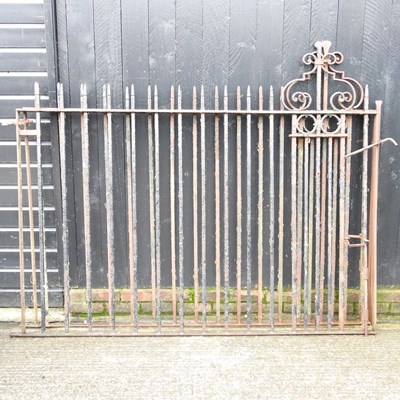 Lot 329 - A pair of painted wrought iron driveway gates