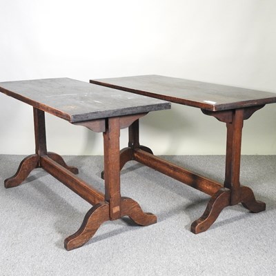 Lot 130 - A pair of oak refectory tables (2)