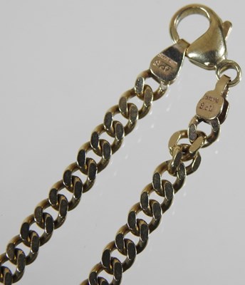 Lot 301 - A 9 carat gold curb link necklace, 23g, 50cm long