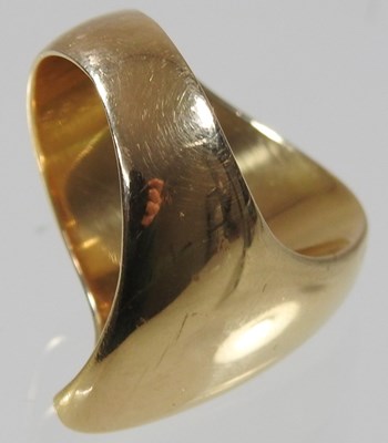 Lot 17 - A Georg Jensen 18 carat gold ring, attributed...