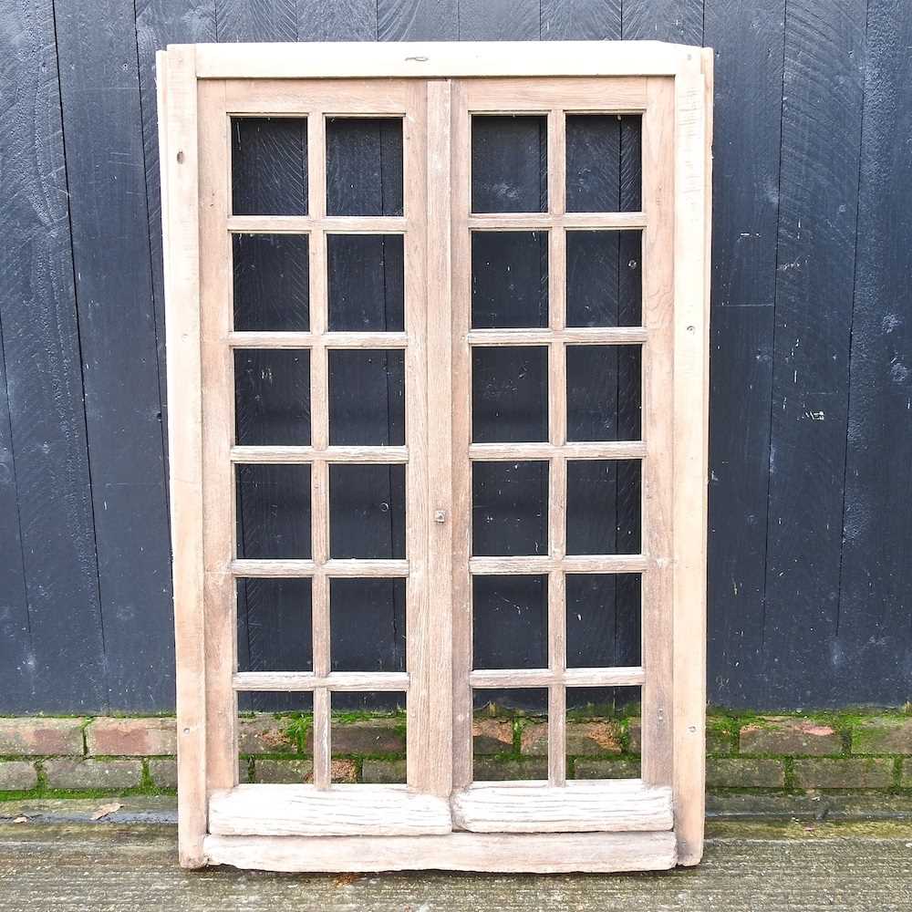 Lot 218 - An oak window frame, 159 x 105cm