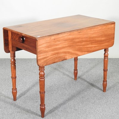 Lot 501 - A Victorian mahogany pembroke table, on turned...