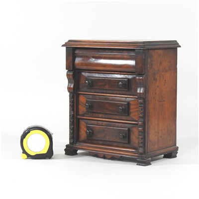 Lot 280 - A Victorian mahogany apprentice miniature Scottish chest