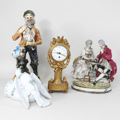 Lot 519 - A Dresden style porcelain figure group,...