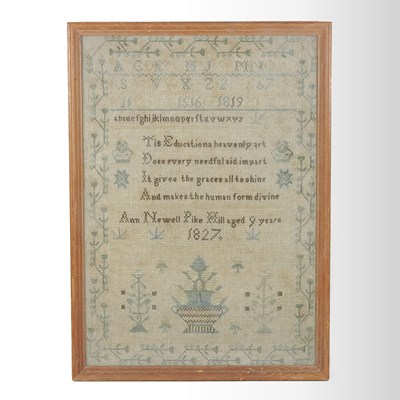 Lot 319 - A George IV needlework sampler