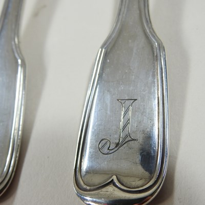 Lot 23 - A George IV silver fiddle and thread pattern...