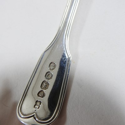 Lot 23 - A George IV silver fiddle and thread pattern...