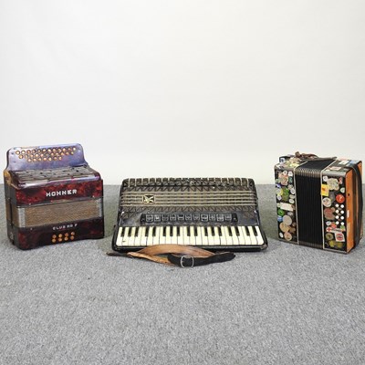 Lot 353 - A Hohner Atlantic IV accordion, together with...