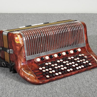 Lot 420 - A Hohner Norm VII S accordion, in a hard case