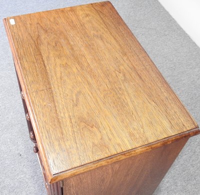 Lot 603 - A Victorian style narrow chest, on a plinth base