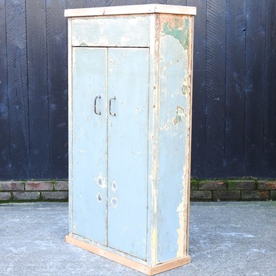 Lot 168 - A grey painted metal workshop cabinet