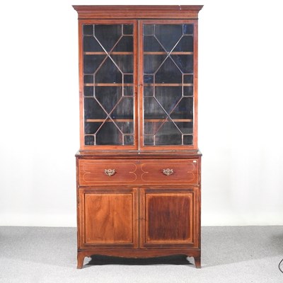 Lot 210 - A George III mahogany, crossbanded and boxwood...