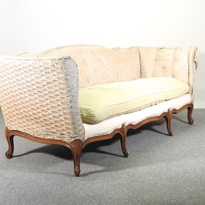 Lot 351 - An early 20th century French upholstered...