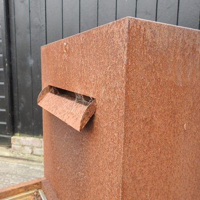 Lot 302 - A rusted metal garden water feature