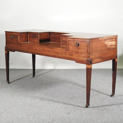 Lot 580 - A Regency mahogany converted square piano,...