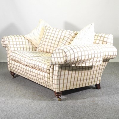 Lot 509 - A modern Duresta check upholstered sofa, on...