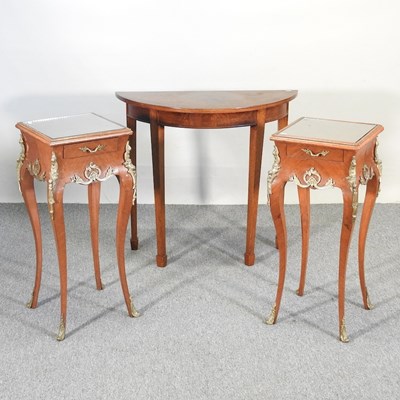 Lot 451 - A pair of French side tables, 20th century,...