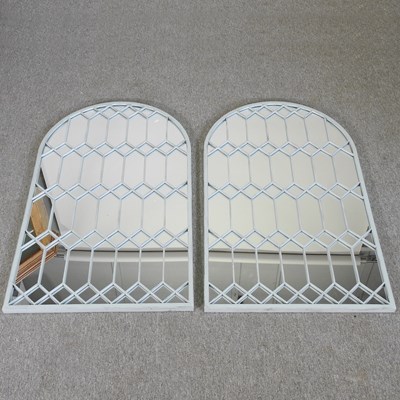 Lot 239 - A pair of large painted metal framed wall...