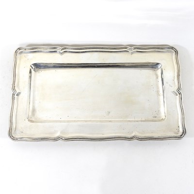 Lot 35 - An early 20th century continental silver tray,...