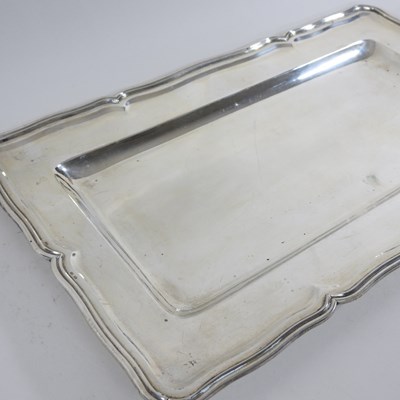 Lot 35 - An early 20th century continental silver tray,...