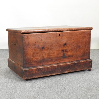 Lot 280 - A 19th century stained oak box, with a hinged...