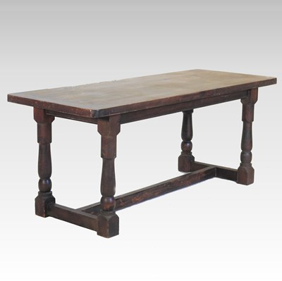 Lot 616 - An oak refectory table