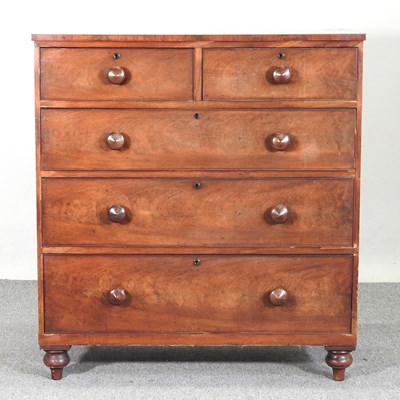 Lot 339 - A Victorian mahogany chest of drawers, on...