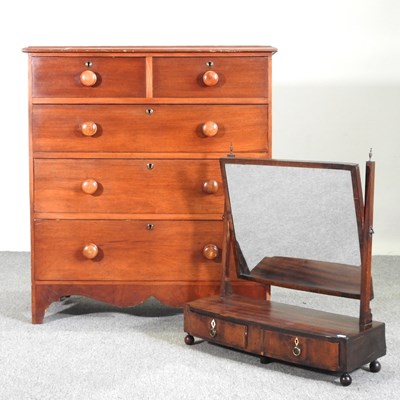 Lot 565 - A Victorian mahogany chest of drawers, on...